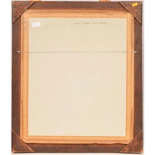 Modern Green Forest Landscape, Oil on Board, 20th Century For Sale - Image 3 of 4