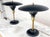 Gerald Thurston Pair Metal Shades Black & Gold Mushroom Shape Table Lamps For Sale - Image 4 of 9