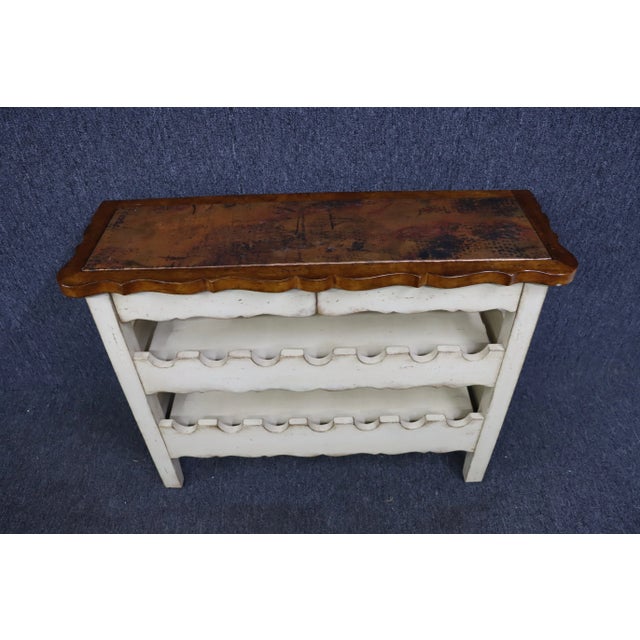 Century Furniture Century Country French Cream & Maple Wine Server For Sale - Image 4 of 8