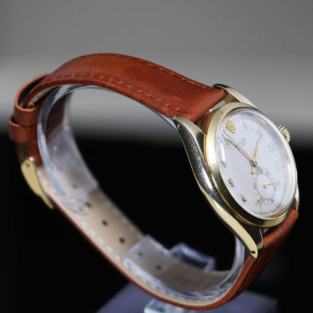 Vintage Rolex Oyster 6246 36mm Dial Small Seconds Manual Wind Watch Circa 1972 For Sale - Image 12 of 15