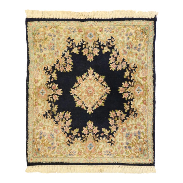 Antique Persian Kerman Accent Rug, 03'01 X 03'06 For Sale