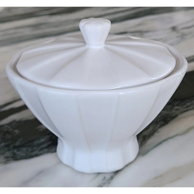 Antique White Vintage Jonathan Adler Lidded Jar For Sale - Image 8 of 9