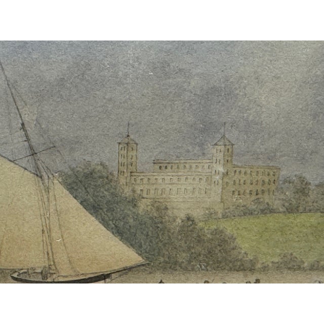 Hmy Victoria & Albert Off Osborne House Royal Steam Yacht in the Solent, 19th-Century Painting in the Manner of Nicholas Condy For Sale - Image 6 of 18