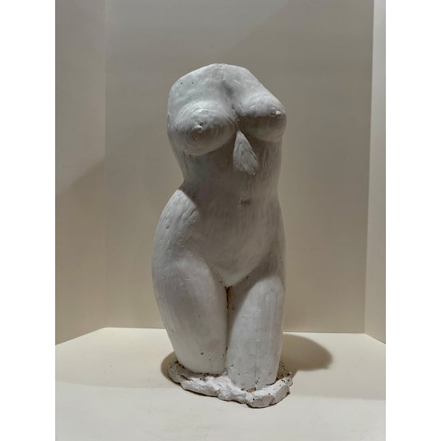 Sculpture Materials 1960s Larry Mohr White Plaster Female Torso Sculpture Signed Estate Mid Century Modern For Sale - Image 7 of 7