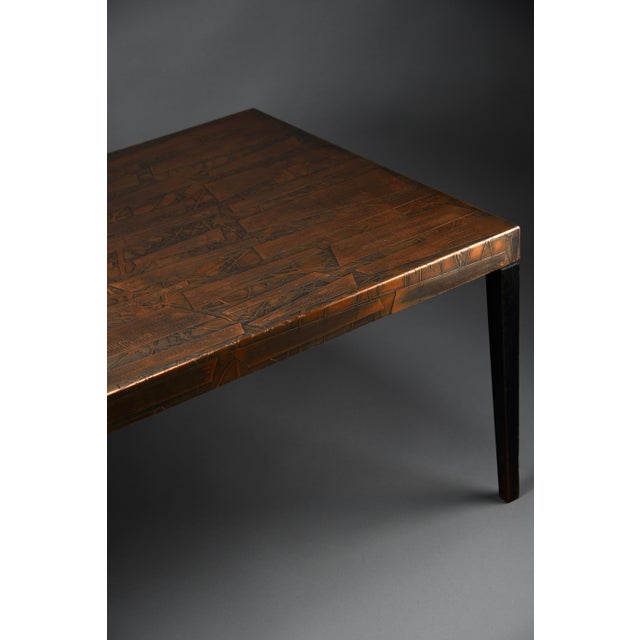 Vintage Sculptural Hammered Copper Coffee Table by Heinz Lilienthal, Germany, 1960s For Sale - Image 11 of 18