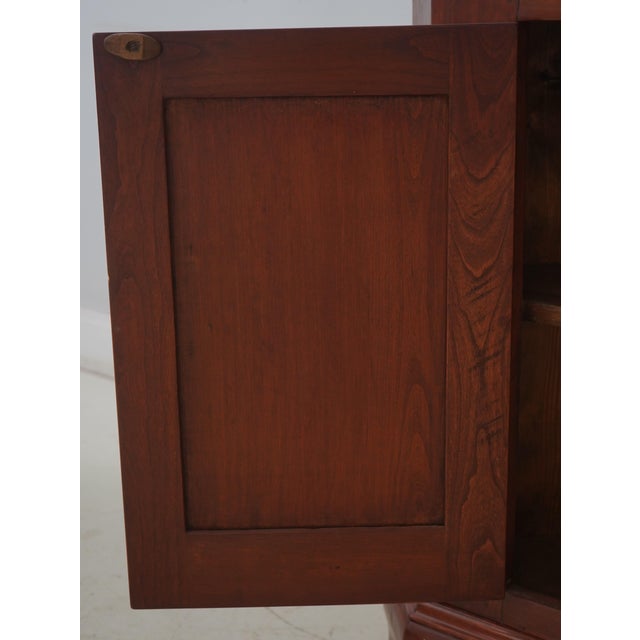 Brown Antique American Cherry Country Chippendale Corner Cabinet For Sale - Image 8 of 17