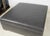 Contemporary A Large Storage Supple Soft Quality Black Leather Ottoman With Storage For Sale - Image 3 of 8