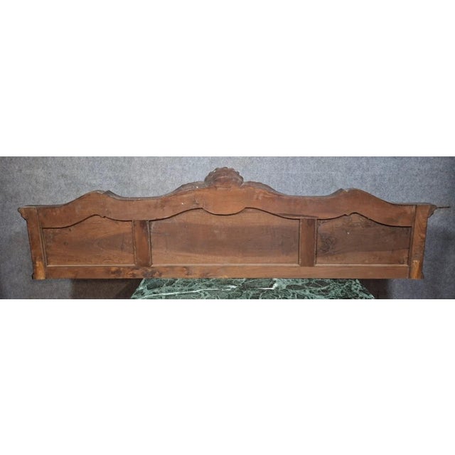 Brown French Louis XV Style Carved Wooden Bed Pediment, 19th Century For Sale - Image 8 of 9