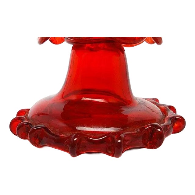 Bowl on Stand from Cracow Glassworks, Poland, 1930s For Sale