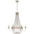 Julie Neill for Visual Comfort Signature Entellina Chandelier in Vintage White & Gild with Crystal For Sale