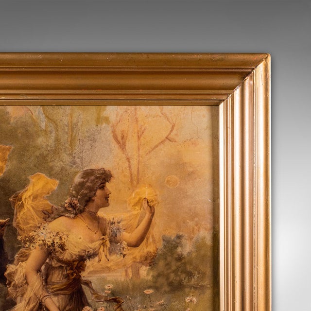 Late 19th Century 1900's Antique Framed Crystoleum Picture For Sale - Image 5 of 10