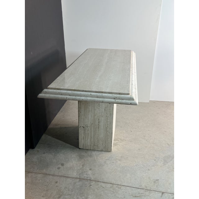 1980s 1980s Travertine Console Table For Sale - Image 5 of 10