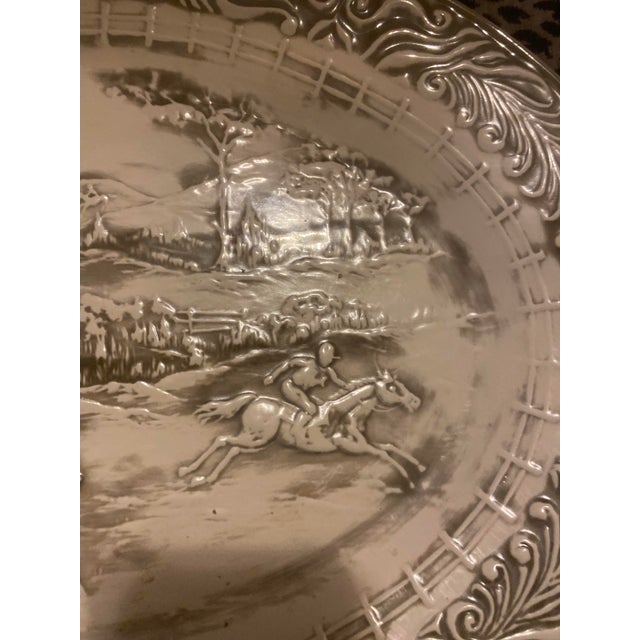 Ceramic Louisville Stoneware Embossed Running Horse Large Platter For Sale - Image 7 of 8