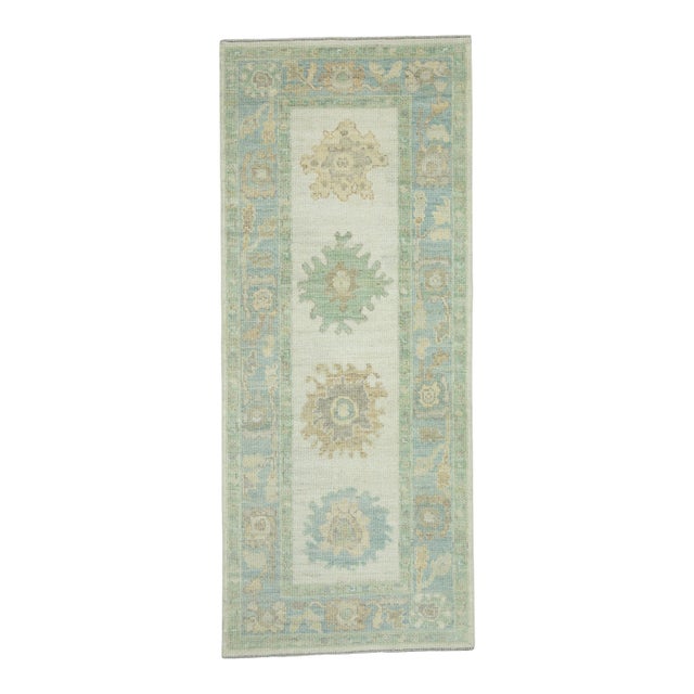 Turkish Oushak Runner Rug 2'9" x 6'8" #17525 For Sale