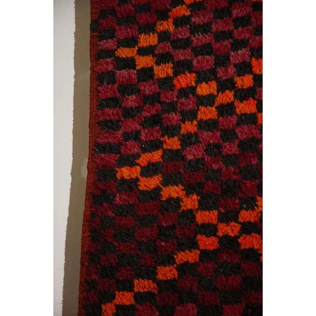 Textile 1960s Authentic Vintage Moroccan Large Pile Tribal Rug For Sale - Image 7 of 9