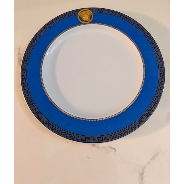 Blue Versace for Rosenthal Porcelain Plates - Set of 3 For Sale - Image 8 of 10