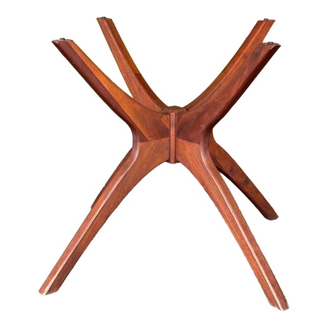 Mid Century Walnut Glass Occasional Table in the Style of Adrian Pearsall For Sale