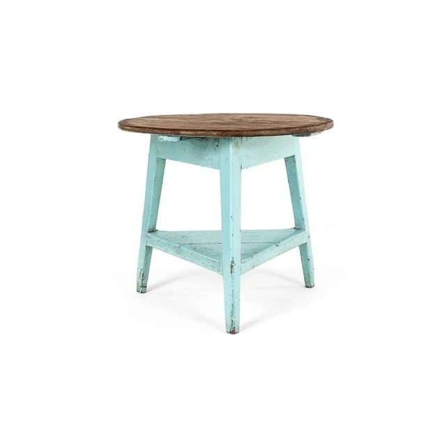 Large Welsh Cricket Table in Blue Paint For Sale - Image 12 of 12