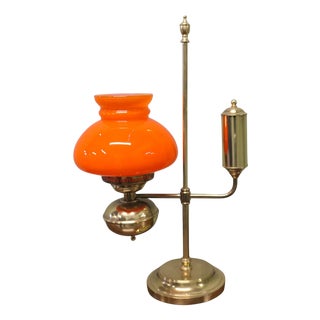 Antique Style Brass Oil Table Lamp, 1970 For Sale