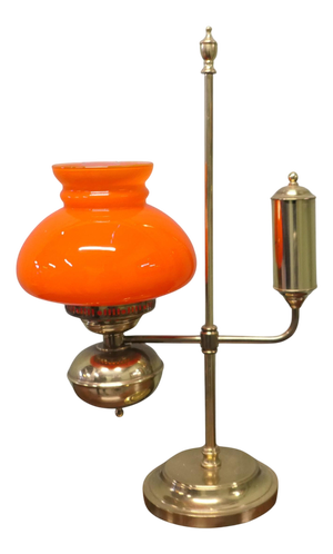 Antique Style Brass Oil Table Lamp, 1970