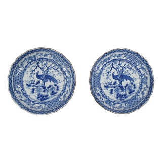 Porcelain Plates with Peacocks by Andrea for Sadek, Japan, 1970s, Set of 2 For Sale
