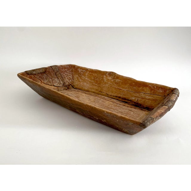 Wood Rustic Turkish Wood Dough Bowl For Sale - Image 7 of 12