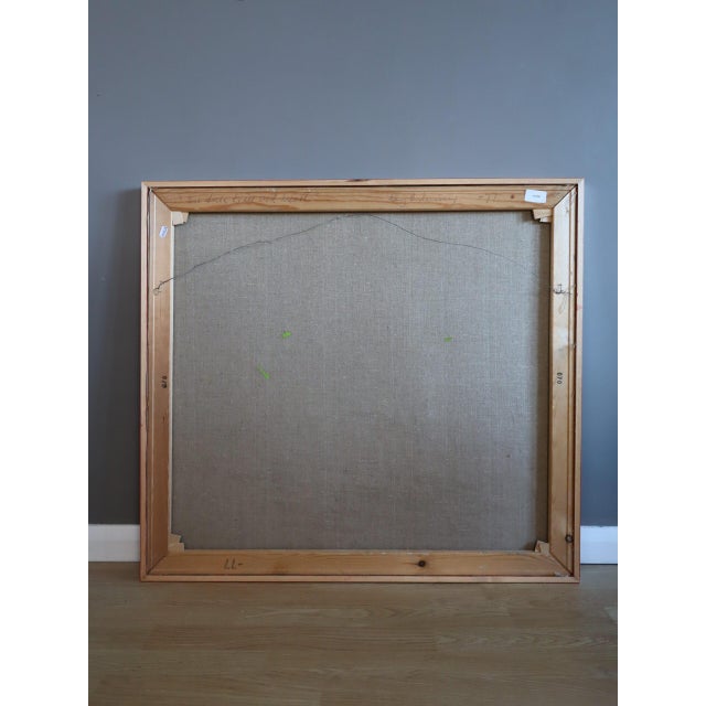 Mid-Century Modern 'The Open Window' Swedish Expressive Coastal View Oil Painting, Framed For Sale - Image 13 of 13