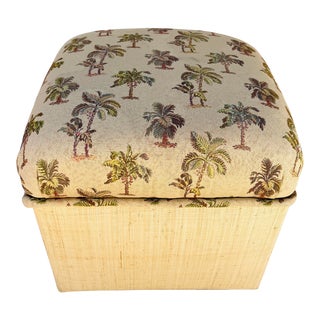 1980s Vintage Tommy Bahama Style Ottoman For Sale