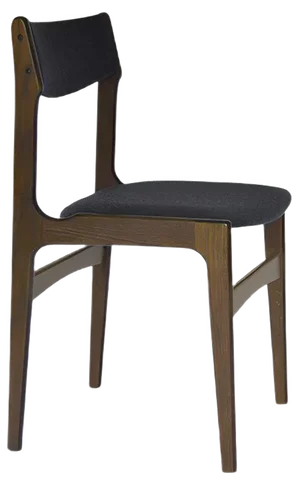 Vintage Felt & Walnut Dining Chairs by Erik Buch for O.D. Møbler, Denmark, 1960s, Set of 4