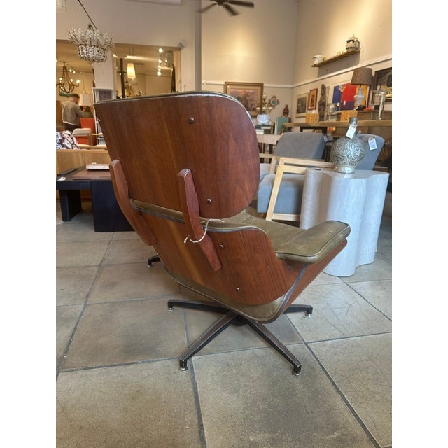 MCM Eames Style Lounge Chair & Ottoman For Sale - Image 10 of 16