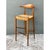 Mid-Century Modern Vintage MCM Wood and Rush Bar Stool For Sale - Image 3 of 12