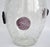 Transparent 1960s Large Blenko Crackle Art Glass Vase Textured Clear Surface Purple Flowers For Sale - Image 8 of 18