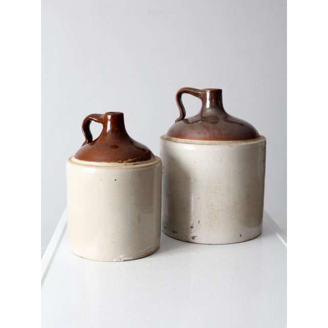 Farmhouse Antique Stoneware Jugs For Sale - Image 3 of 9