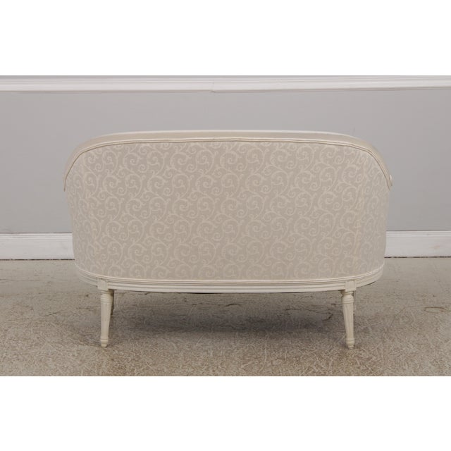 French Louis XVI Paint Frame Settee Loveseat For Sale - Image 13 of 14