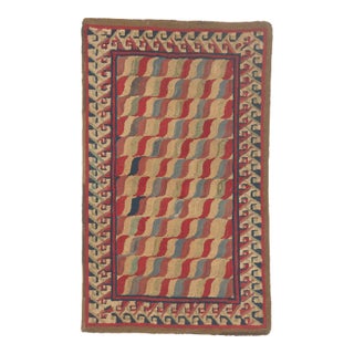 Late 19th Century American Hooked Rug, 02'07 X 04'03 For Sale
