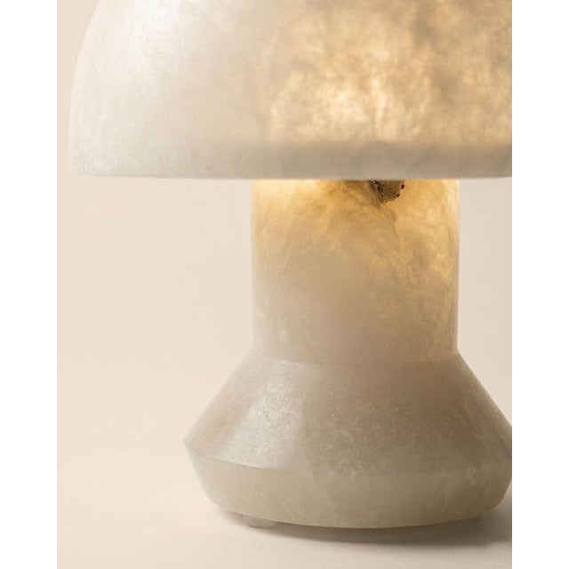 Brown Umbra Alabaster Table Lamp by Luis Gimeno For Sale - Image 8 of 13