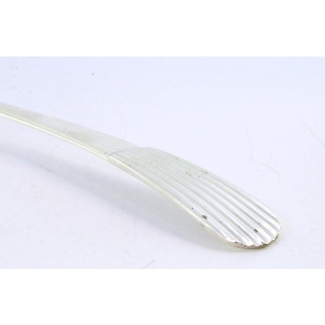 Silver Rice and Serving Spoon with Embossed Handle For Sale - Image 4 of 7