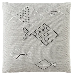 Pesci Jacquard Cushion by Paulina Herrera Letelier for Mariantonia Urru