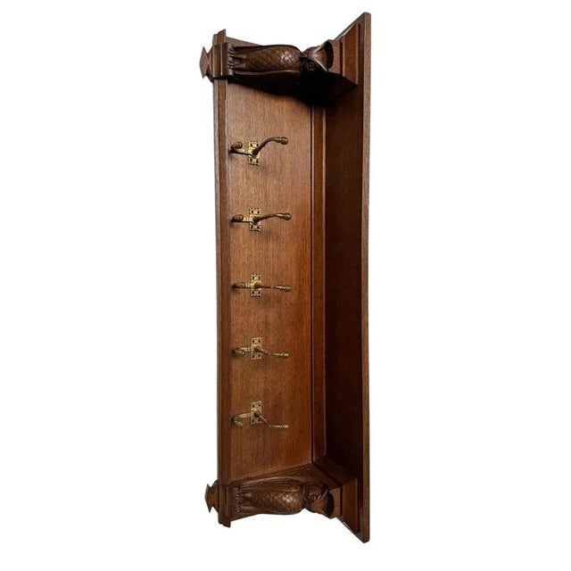 Arts & Crafts Wall Coat Rack by Kobus De Graaff, 1900s For Sale - Image 5 of 11