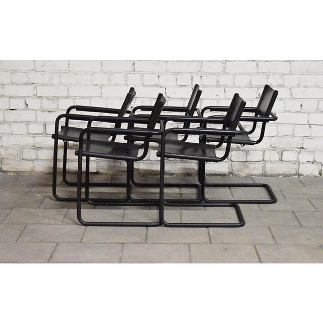 Bauhaus Cantilever Chair in Leather by Mart Stam for Linea Veam, Italy, 1970s For Sale - Image 3 of 7