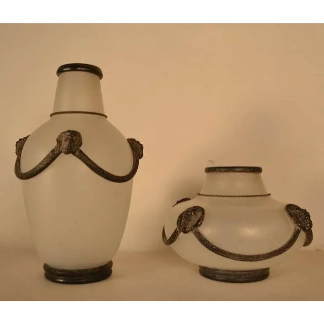 Mid-Century Modern Two Piece Collection of Ermanno Nason Scavo Glass For Sale - Image 3 of 7