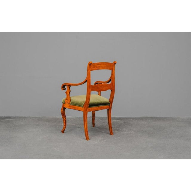 Biedermeier Armchair in Elm, Early 19th Century For Sale - Image 5 of 16