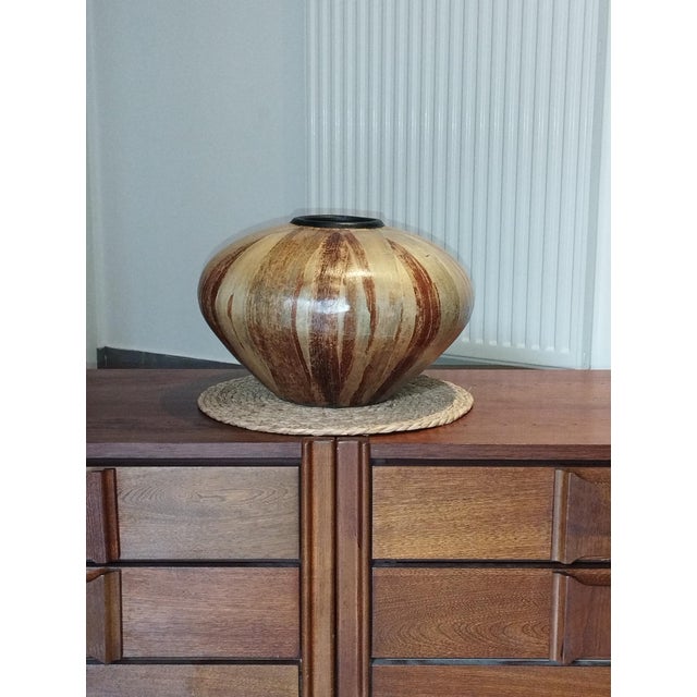 Large Vintage Vase in Leaves, 1950s For Sale - Image 12 of 15