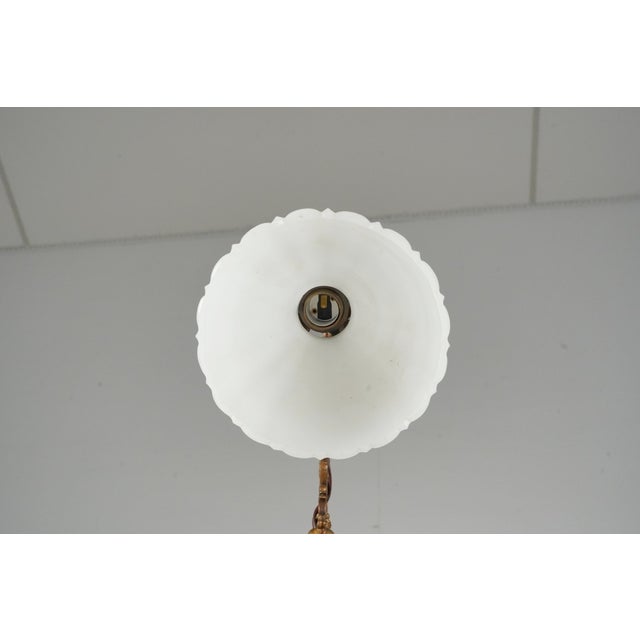 Brass Mid 20th Century Restored Victorian Brass Plated Bridge Floor Lamp For Sale - Image 8 of 12