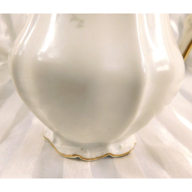 Late 18th Century White Floral Chocolate Pot Teaport Coiffe at Cie Limoges For Sale - Image 4 of 14