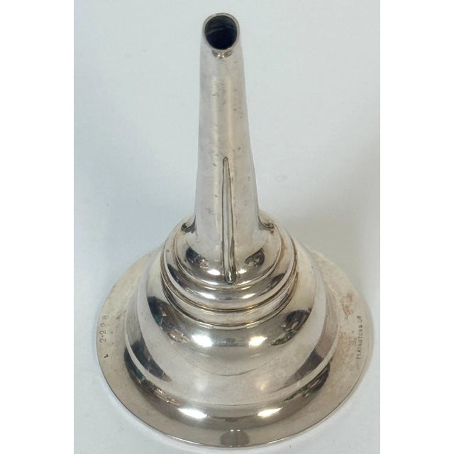 Victorian Elkington & Co. Electroplated Wine Funnel with Gilt Bowl, Dated 1853 For Sale - Image 11 of 12