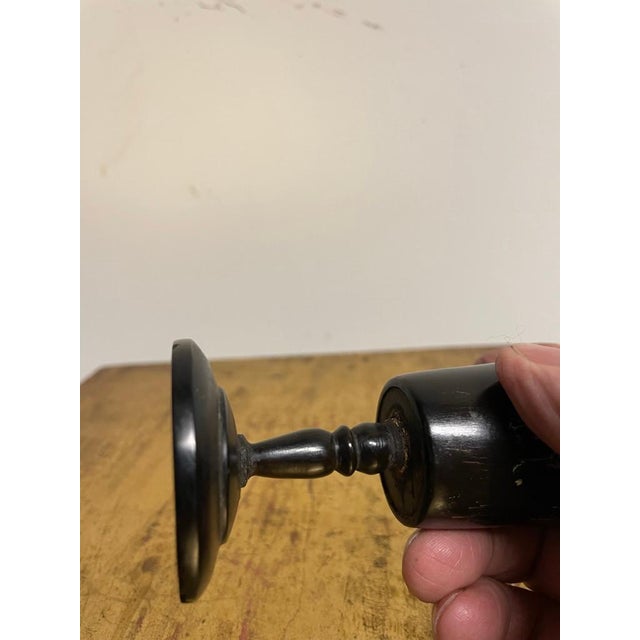 Folk Art 19th Century Whaler Made Turned Ebony Stemmed Cup For Sale - Image 3 of 12