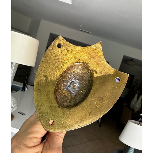 Pair Federal Style Sheild Back Brass Candle Wall Sconces For Sale - Image 15 of 18