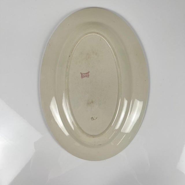 Oval Pink Earthenware Fontainebleau Serving Platter from KG Lunéville, 19th Century For Sale - Image 4 of 9