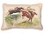 English Horses Over the Fence Linen Equestrian Pillow For Sale - Image 3 of 4
